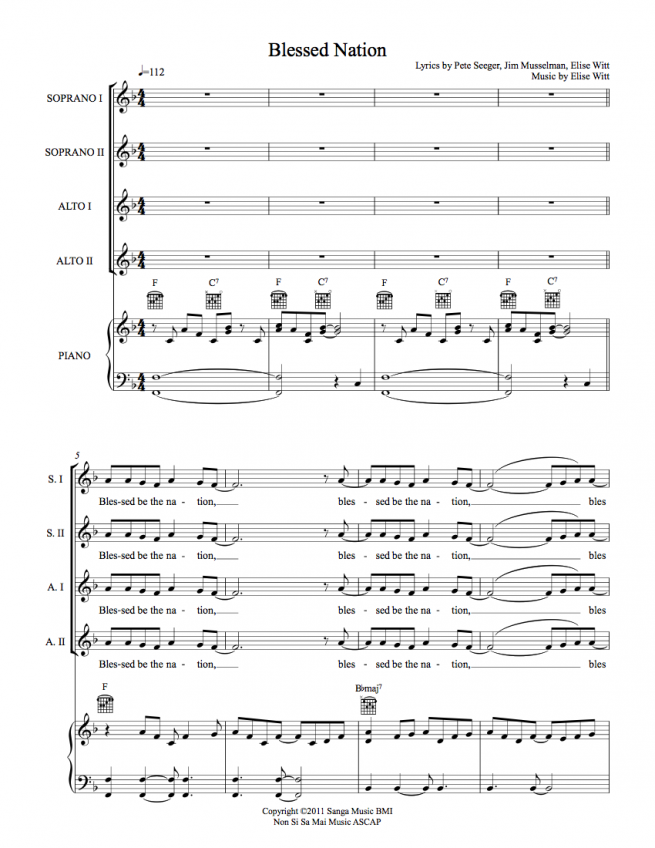 Blessed Nation SSAA Sheet Music