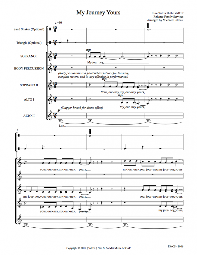 My Journey Yours SSAA Sheet Music