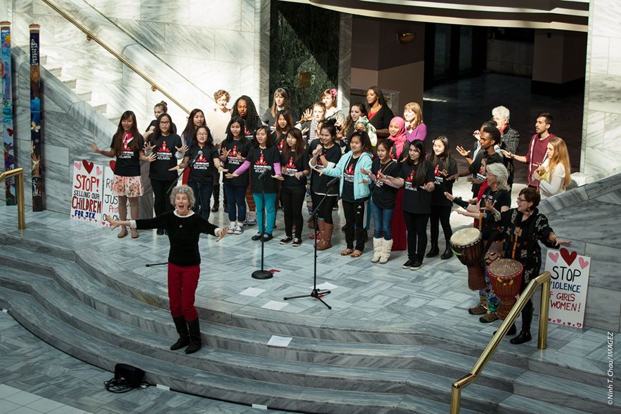 GVP Students sing Break the Silence at One Billion Rising 2015