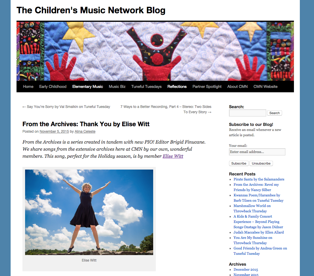 The Children’s Music Network revisits Thank You