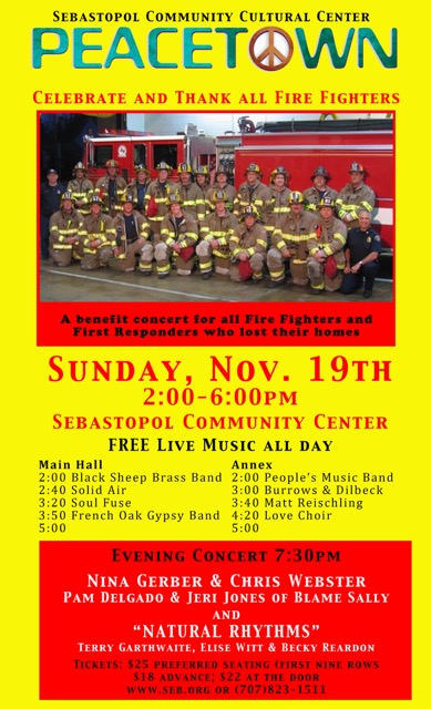 Peacetown Concert to benefit Fire Fighters & First Responders